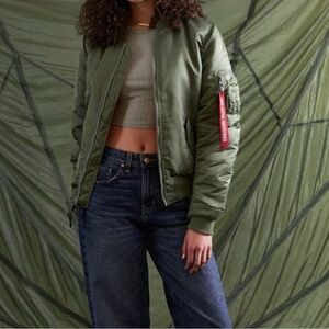 Alpha Industries Olive MA-1 Bomber Jacket | Size M NWOT